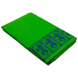 Classical Dance Practice Saree(Green With Blue Doll)