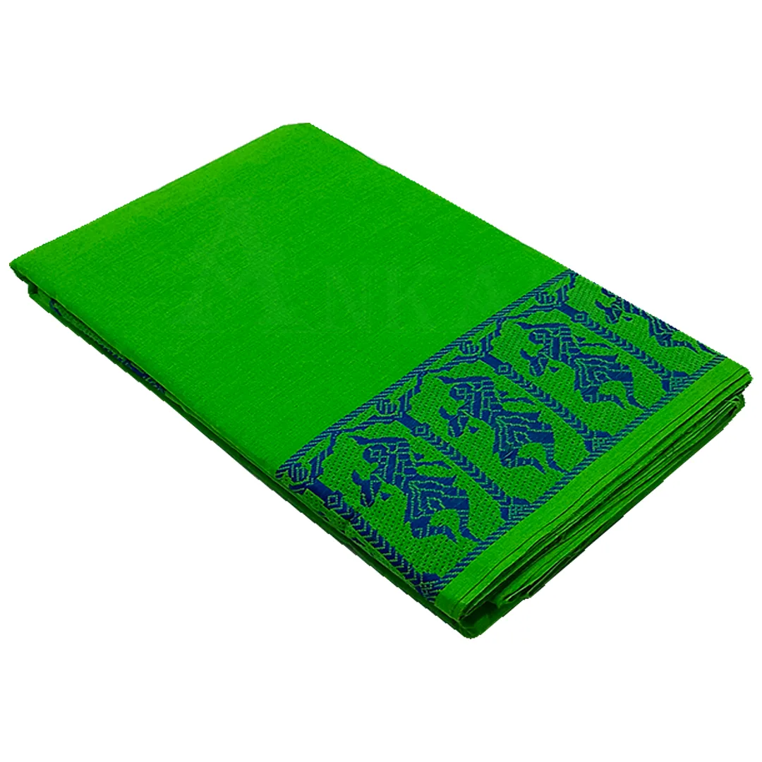 Classical Dance Practice Saree(Green With Blue Doll)