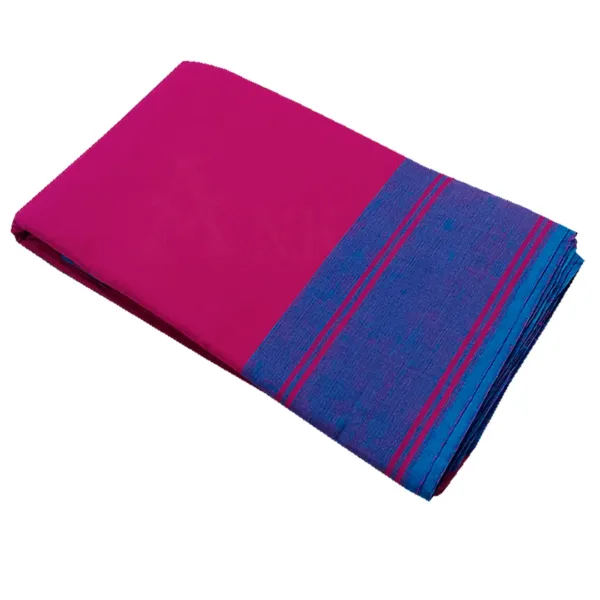 Classical Dance Practice Saree (Pink With Blue Plain)