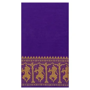 Classical Dance Practice Saree(Violet With Yellow Temple Doll)