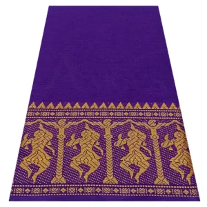 Classical Dance Practice Saree(Violet With Yellow Temple Doll)