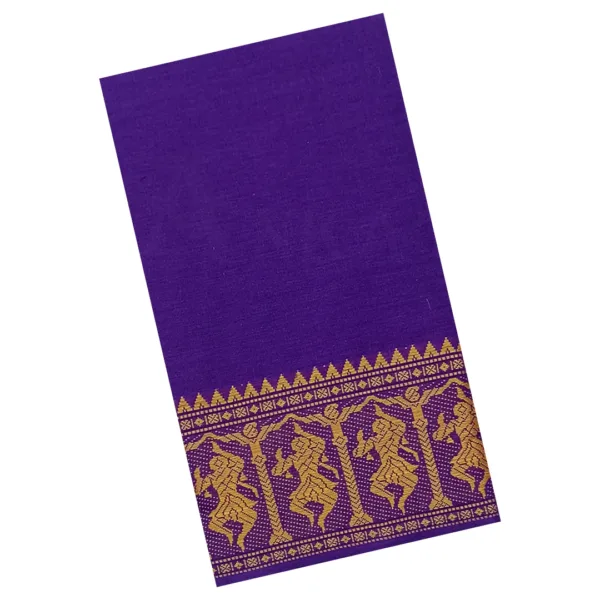 Classical Dance Practice Saree(Violet With Yellow Temple Doll)