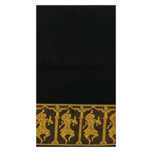 Classical Dance Practice Saree(Black With Yellow Doll)