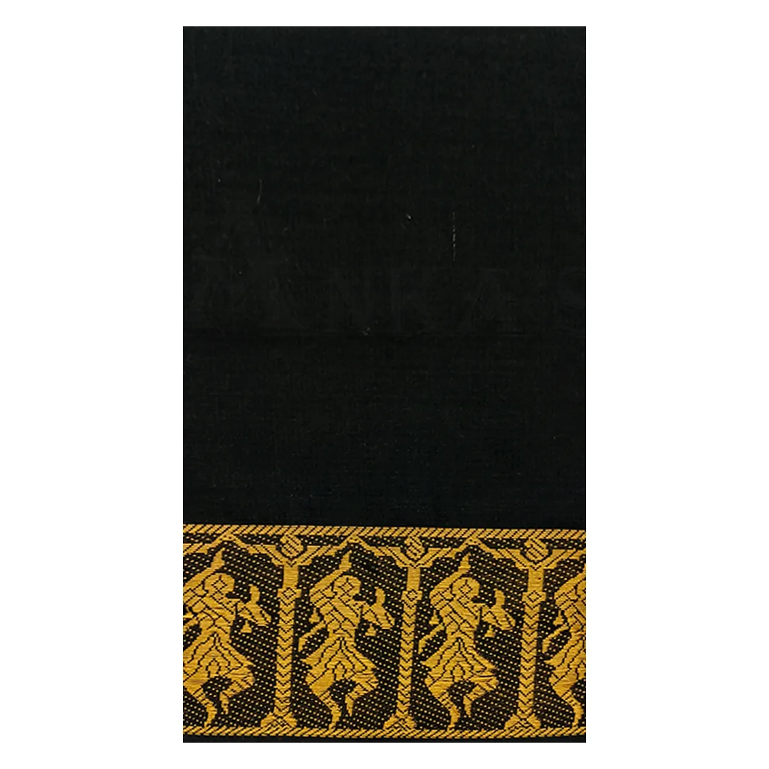 Classical Dance Practice Saree(Black With Yellow Doll)