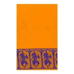 Classical Dance Practice Saree(Gold With Blue Doll)