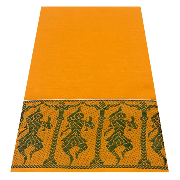 Classical Dance Practice Saree(Gold With Green Doll)