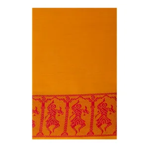 Classical Dance Practice Saree(Gold With Red Doll)