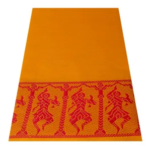 Classical Dance Practice Saree(Gold With Red Doll)