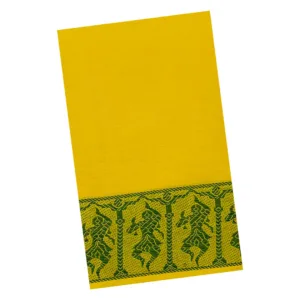 Classical Dance Practice Saree(Lemon With Green Doll)