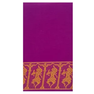 Classical Dance Practice Saree(Magenta With Gold Doll)