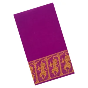 Classical Dance Practice Saree(Magenta With Gold Doll)