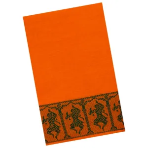 Classical Dance Practice Saree(Orange With Green Doll)