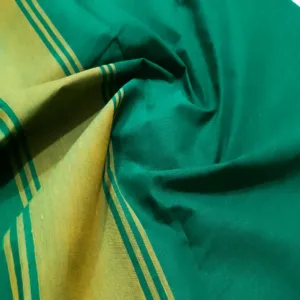 Classical Dance Practice Saree(Cross Green With Red&Yellow Doll)