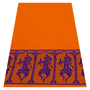 Classical Dance Practice Saree(Orange With Blue Doll)