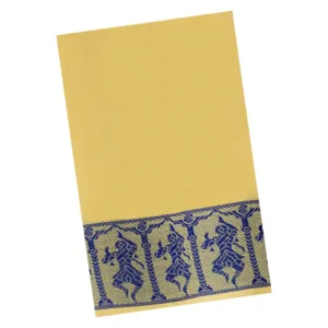 Classical Dance Practice Saree(Cream With Blue Doll)