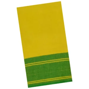 Classical Dance Practice Saree(Lemon With Green Plain)