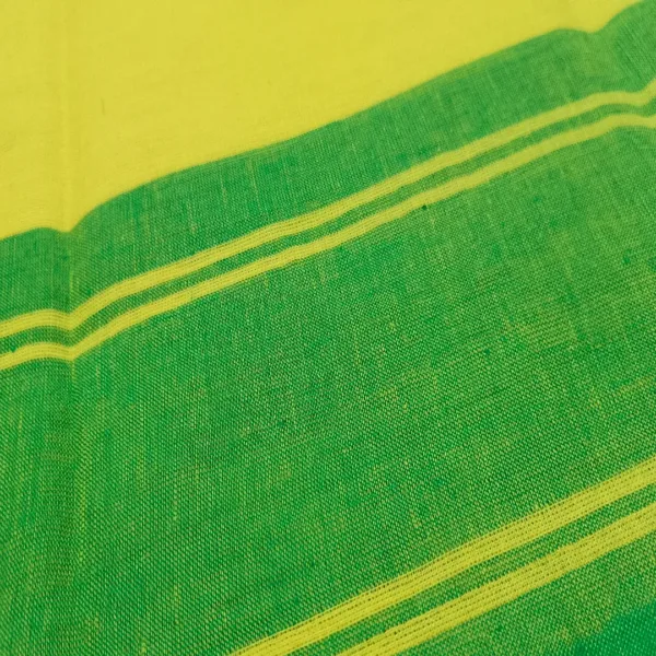 Classical Dance Practice Saree(Lemon With Green Plain)