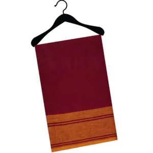 Classical Dance Practice Saree(Maroon With Gold Plain)