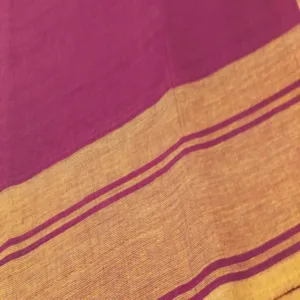 Classical Dance Practice Saree(Maroon With Gold Plain)