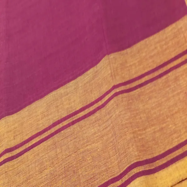 Classical Dance Practice Saree(Maroon With Gold Plain)