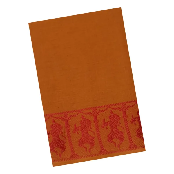Classical Dance Practice Saree(Mustard With Red Doll)