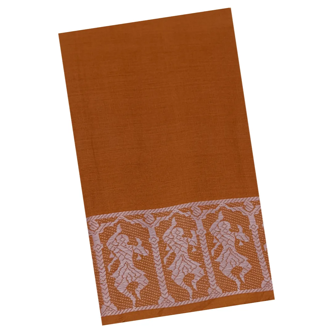 Classical Dance Practice Saree(Mustard With White Doll)