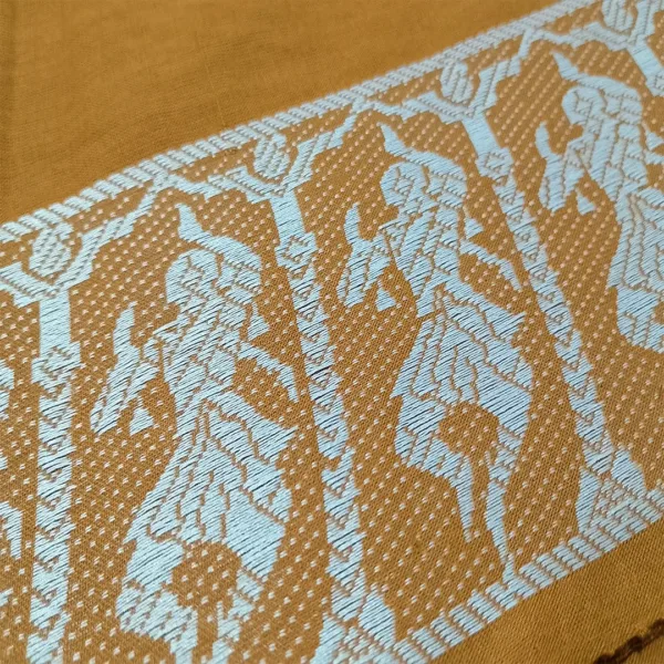 Classical Dance Practice Saree(Mustard With White Doll)