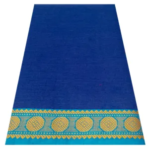 Classical Dance Practice Saree(R Blue With A Blue&Gold Rudrakshi) 01