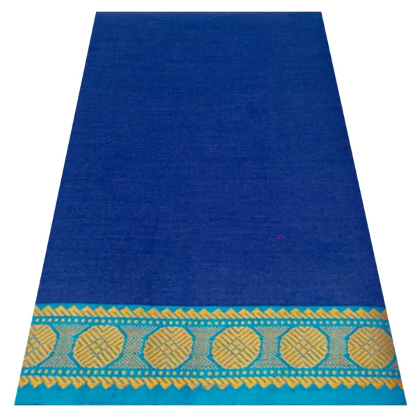 Classical Dance Practice Saree(R Blue With A Blue&Gold Rudrakshi) 01