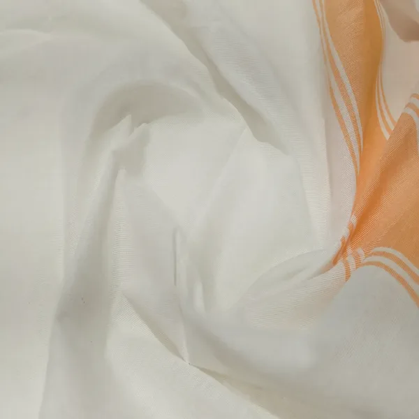 Classical Dance Practice Saree(White With RYellow Doll)
