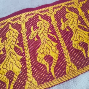 Classical Dance Practice Saree(Biscuit With Maroon & Gold Doll)