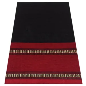 Classical Dance Practice Saree(Black With Red And White Rudhraksha)