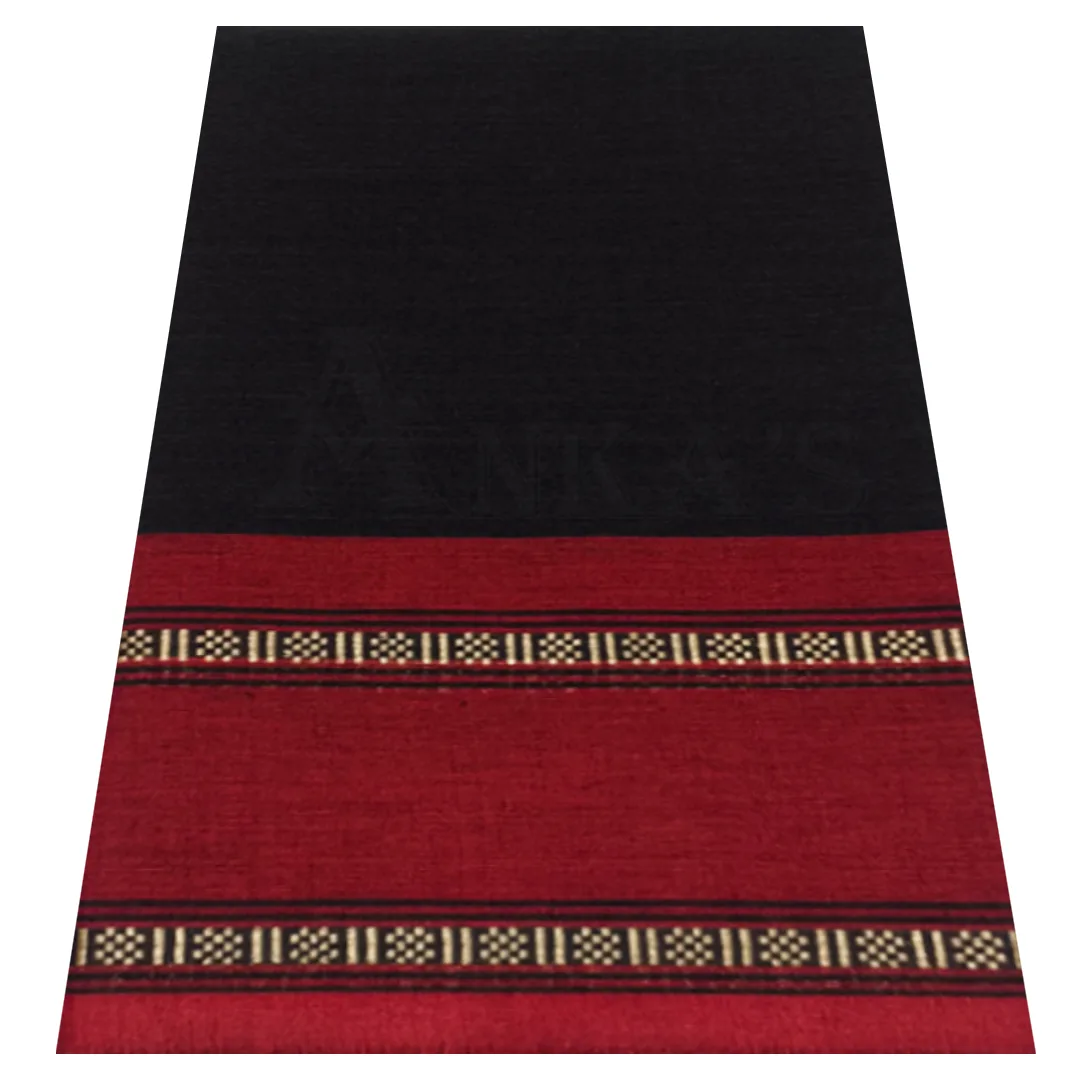 Classical Dance Practice Saree(Black With Red And White Rudhraksha) Classical Dance Practice Saree(Black With Red And White Rudhraksha)