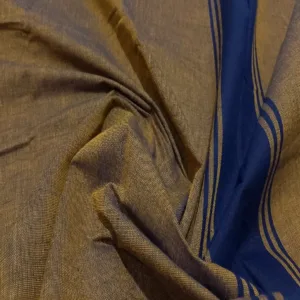 Classical Dance Practice Saree(Cross Navy Blue With Gold Plain)