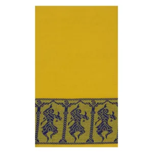 Classical Dance Practice Saree(Lemon With Blue Doll)