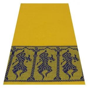 Classical Dance Practice Saree(Lemon With Blue Doll)