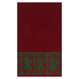 Classical Dance Practice Saree(Maroon With Green Doll)