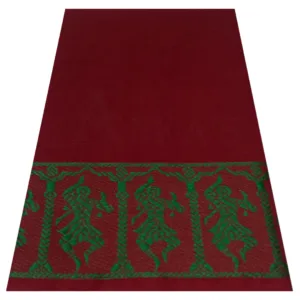 Classical Dance Practice Saree(Maroon With Green Doll)