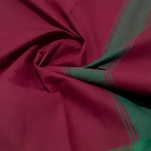 Classical Dance Practice Saree(Maroon With Green Doll)
